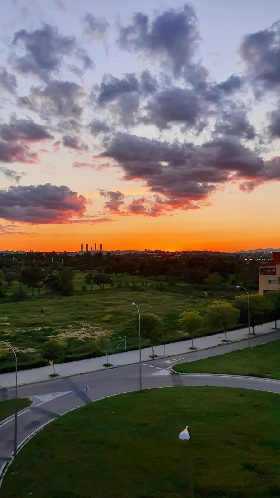 Madrid sunset seen from The Apex Madrid